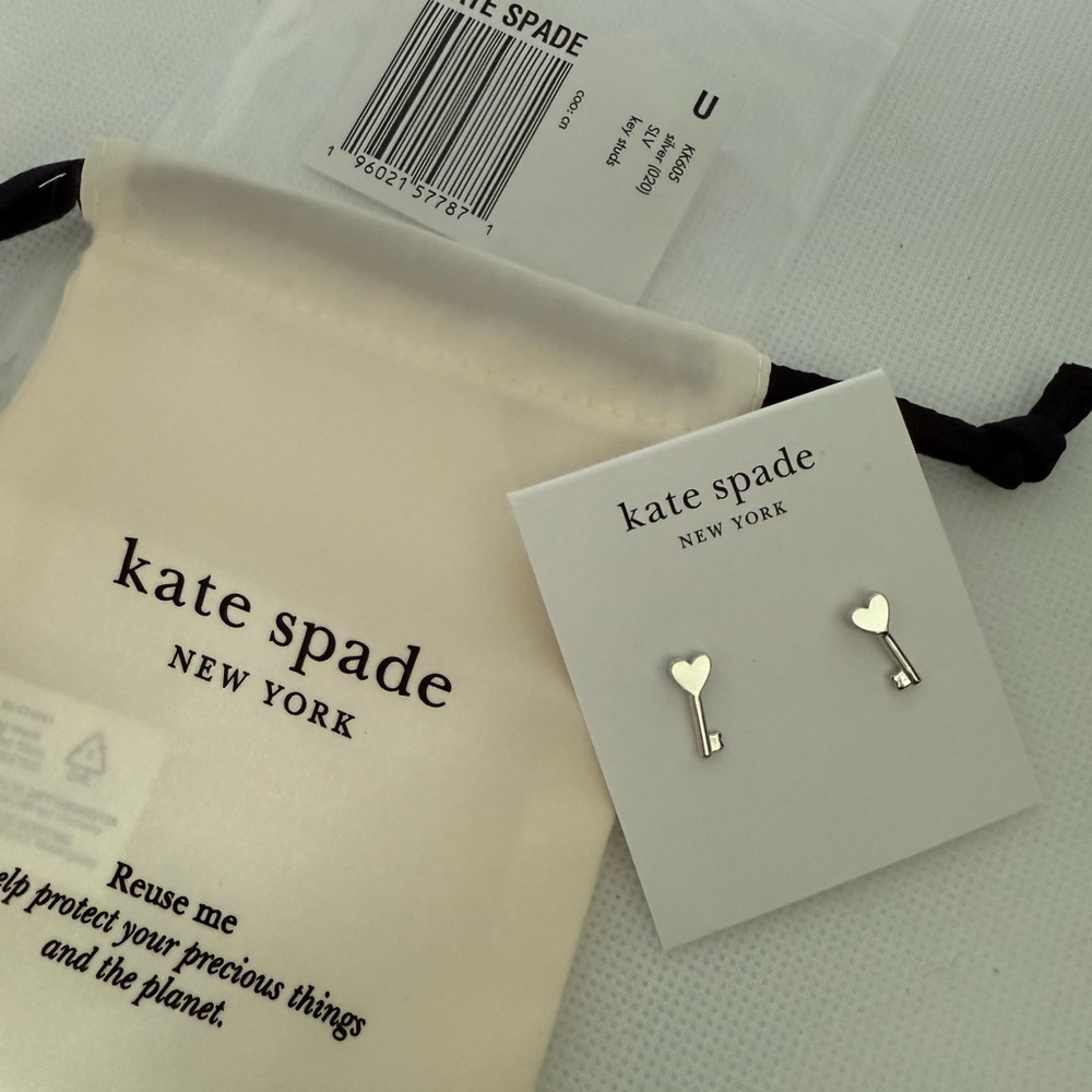 Kate Spade Nee York Key Stud Earrings NWT - Picture 3 of 7
